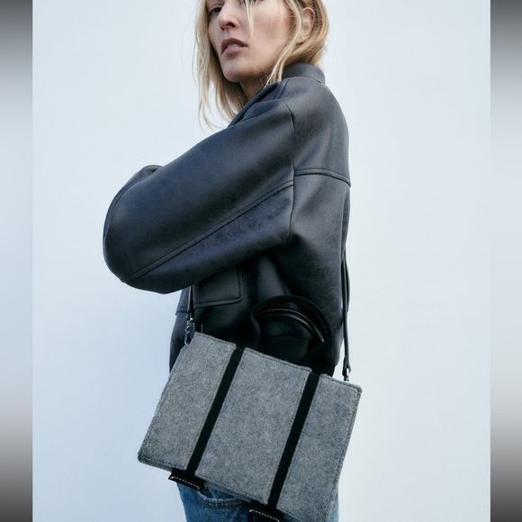 ZARA FELT MINI CITY BAG bloggers favorite